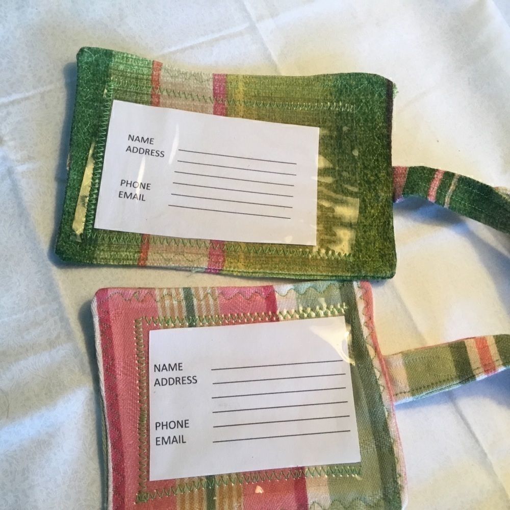 NWOT. Handmade Set of 2 Luggage/Backpack Tags - Picture 2 of 4